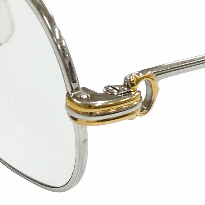 Very Good Cartier Glasses Trinity Two Bridges Silver mens