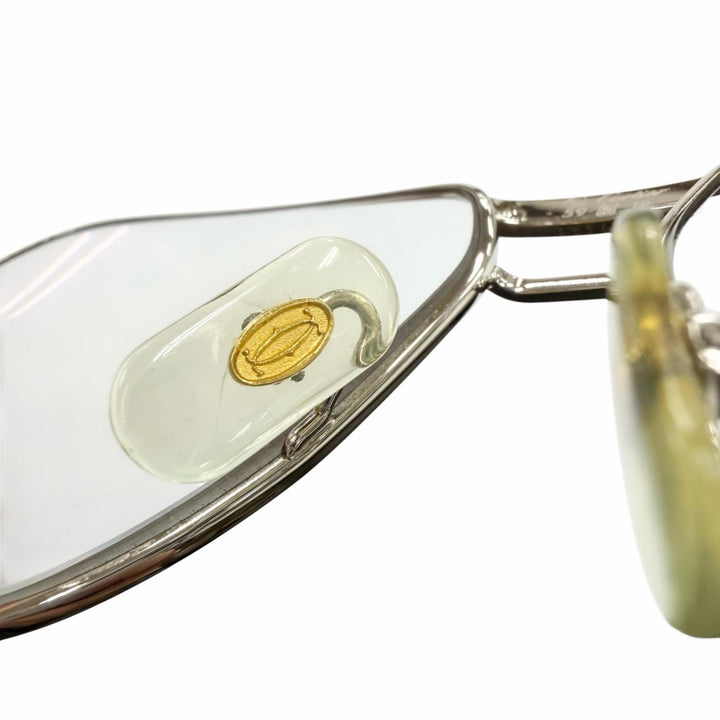 Very Good Cartier Glasses Trinity Two Bridges Silver mens