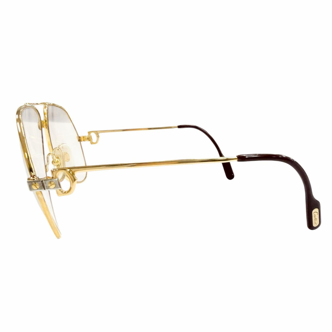 Great Cartier Glasses Santos Two Bridges Teardrop gold mens