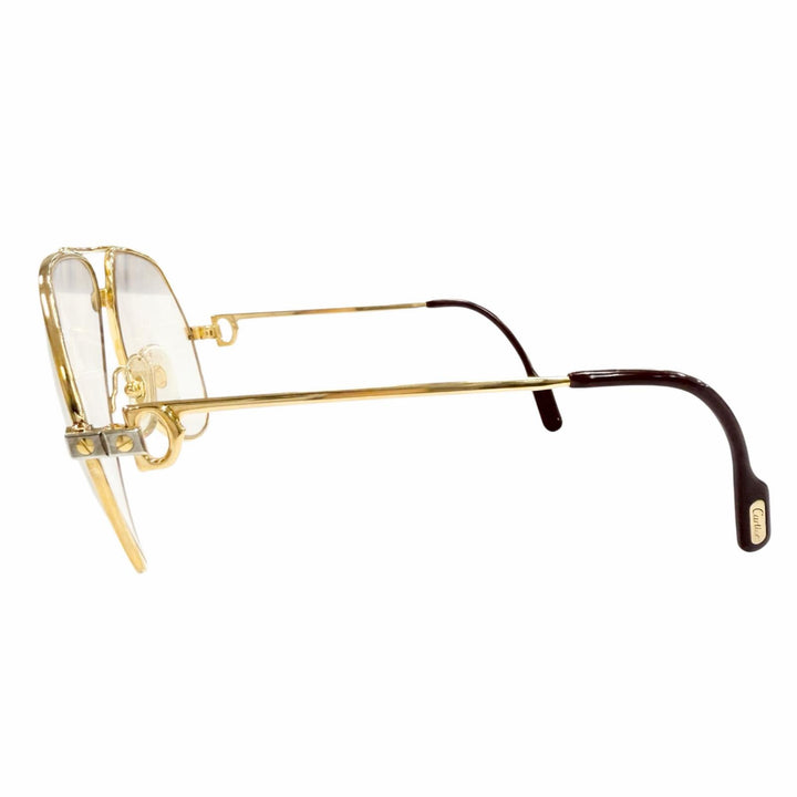 Great Cartier Glasses Santos Two Bridges Teardrop gold mens