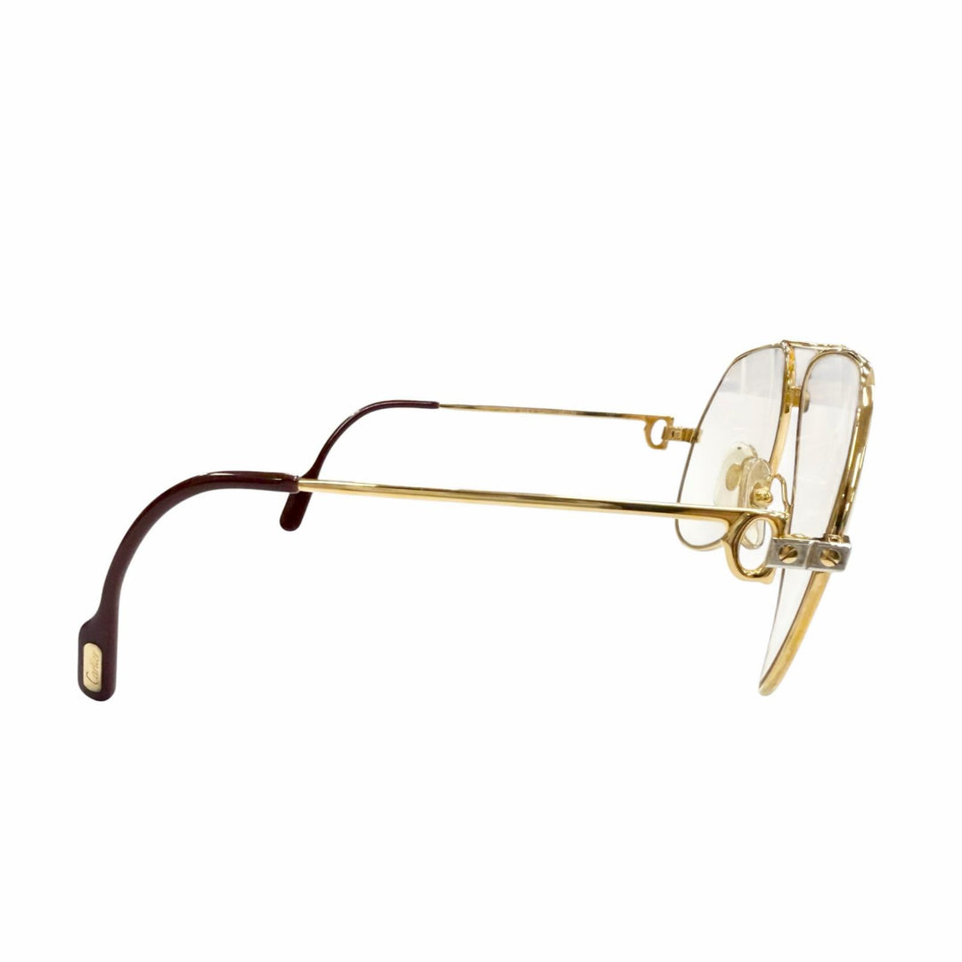 Great Cartier Glasses Santos Two Bridges Teardrop gold mens