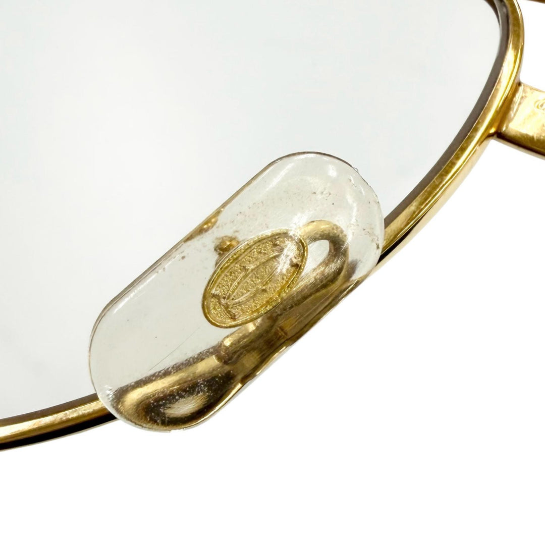 Great Cartier Glasses Santos Two Bridges Teardrop gold mens