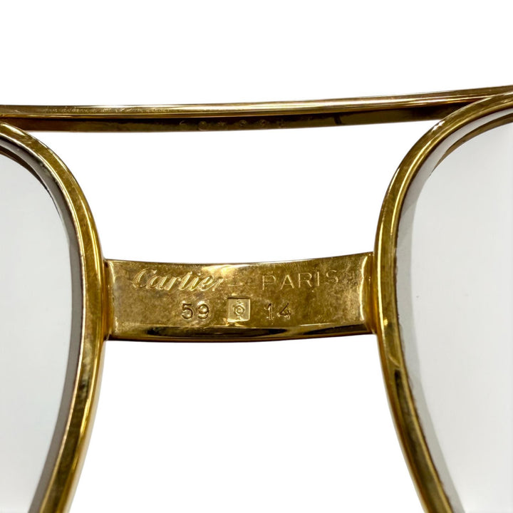Great Cartier Glasses Santos Two Bridges Teardrop gold mens