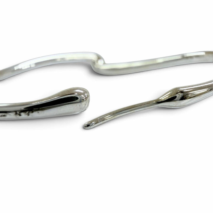 Excellent TIFFANY&Co. Pierce open heart hoop earrings small Silver AG925 Women