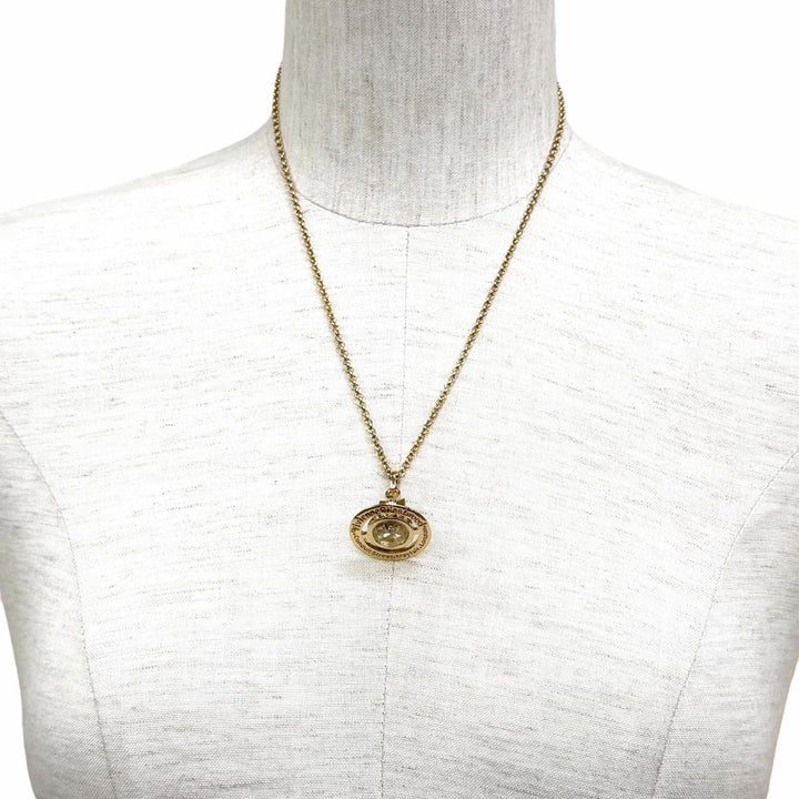Excellent Vivienne Westwood Necklace NEW TINY ORB Rhinestone gold Women