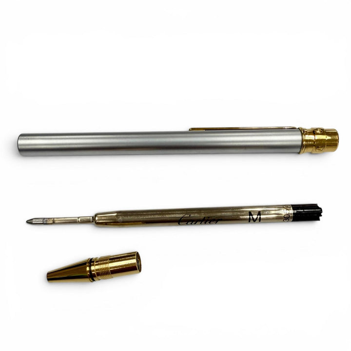 Very Good Cartier Ballpoint pen Santos de Cartier Twist type Silver mens