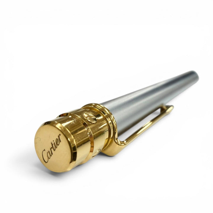 Very Good Cartier Ballpoint pen Santos de Cartier Twist type Silver mens