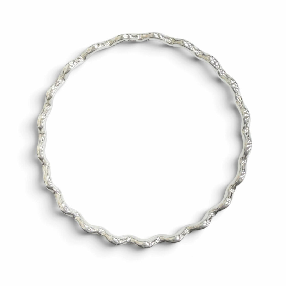 Excellent TIFFANY&Co. Zigzag Wave Bangle Bracelet accessories Silver 925 Women
