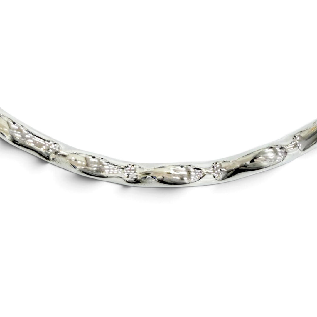 Excellent TIFFANY&Co. Zigzag Wave Bangle Bracelet accessories Silver 925 Women