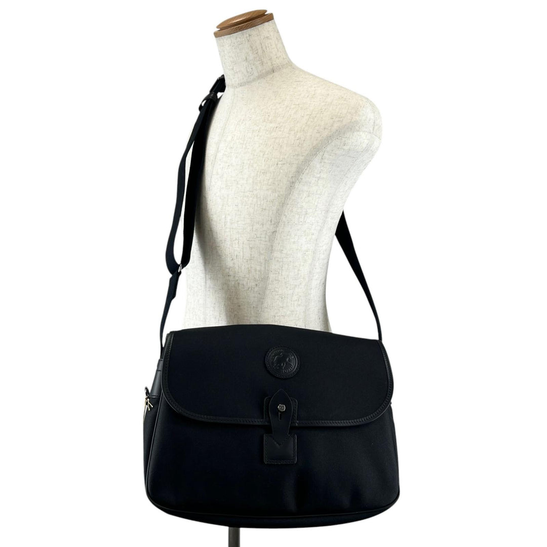 Excellent HUNTING WORLD Messenger bag Safari Today black leather mens
