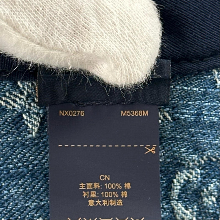 Excellent LOUIS VUITTON hat Bucket hat, denim Monogram blue cotton Women M5368M