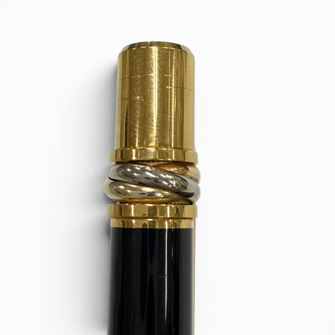 Great Cartier Ballpoint pen Trinity Twist type black mens