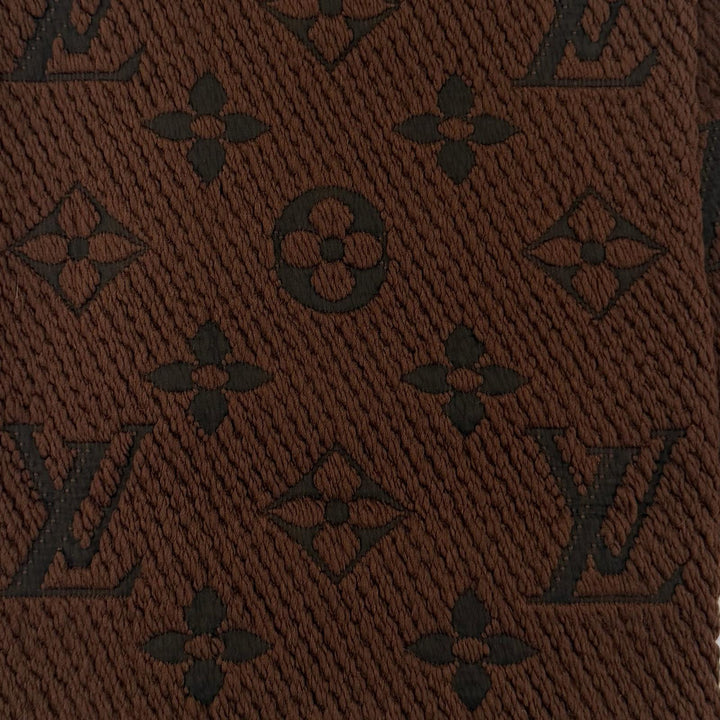 Very Good LOUIS VUITTON Scarf Esharp Logomania Brown wool Women 413287