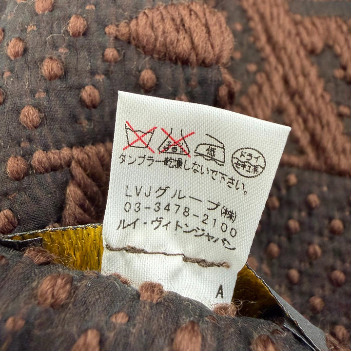 Very Good LOUIS VUITTON Scarf Esharp Logomania Brown wool Women 413287