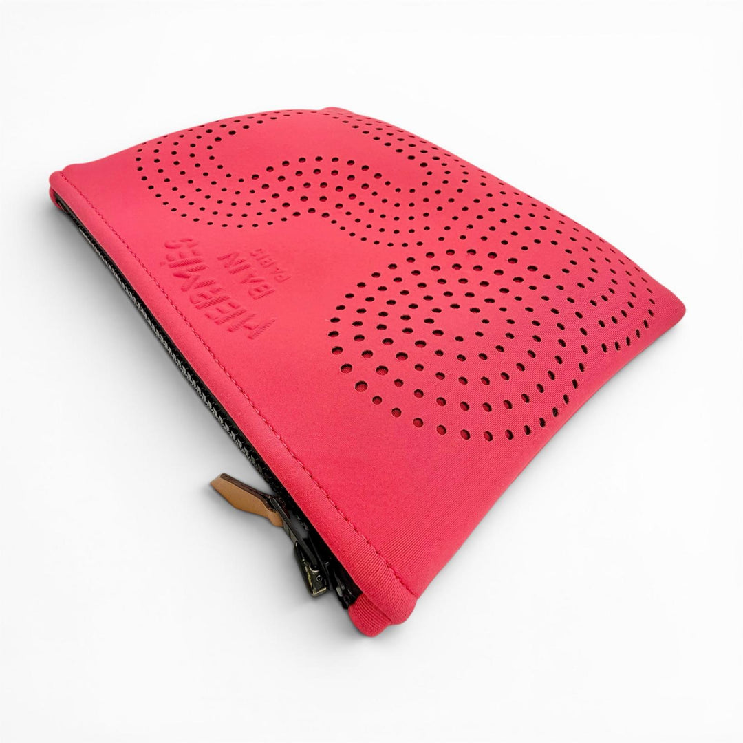 Great HERMES Cosmetics Pouch Neo Banzen au Soleil Pouch pink polyamide Women
