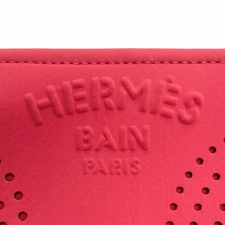 Great HERMES Cosmetics Pouch Neo Banzen au Soleil Pouch pink polyamide Women