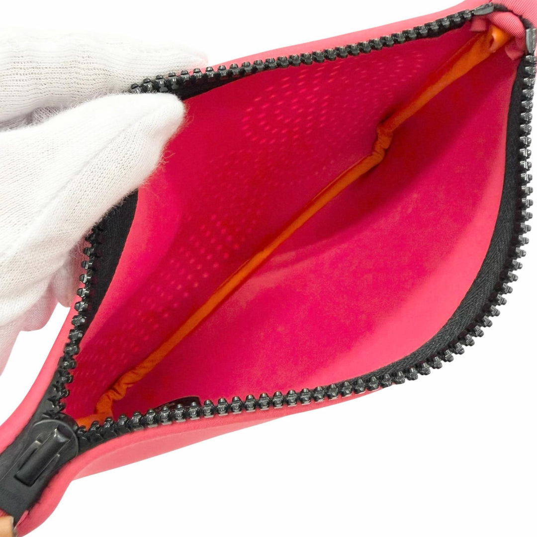Great HERMES Cosmetics Pouch Neo Banzen au Soleil Pouch pink polyamide Women
