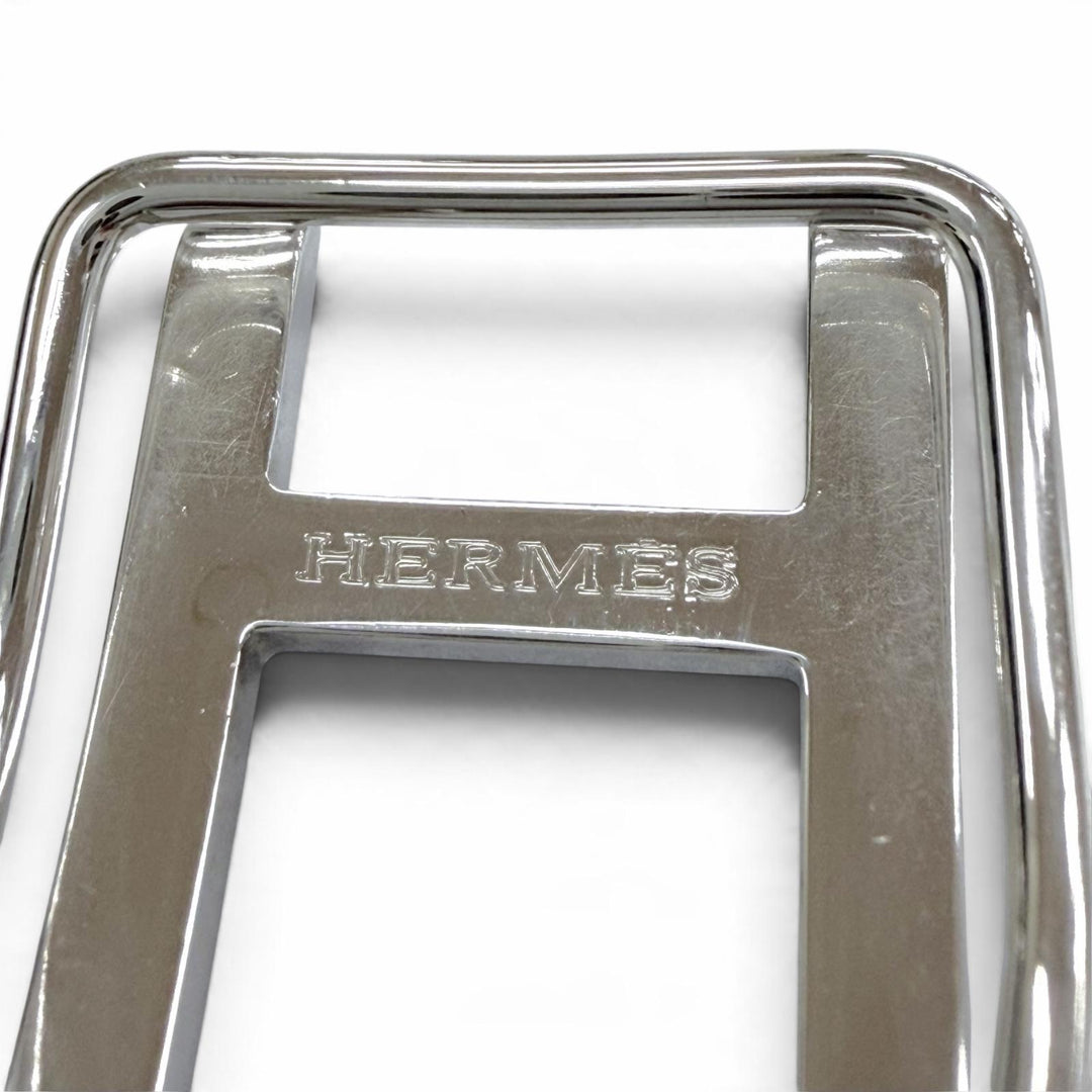 Great HERMES Money clip Api H logo bill clip Silver AG925 mens