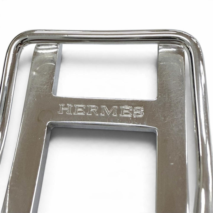 Great HERMES Money clip Api H logo bill clip Silver AG925 mens