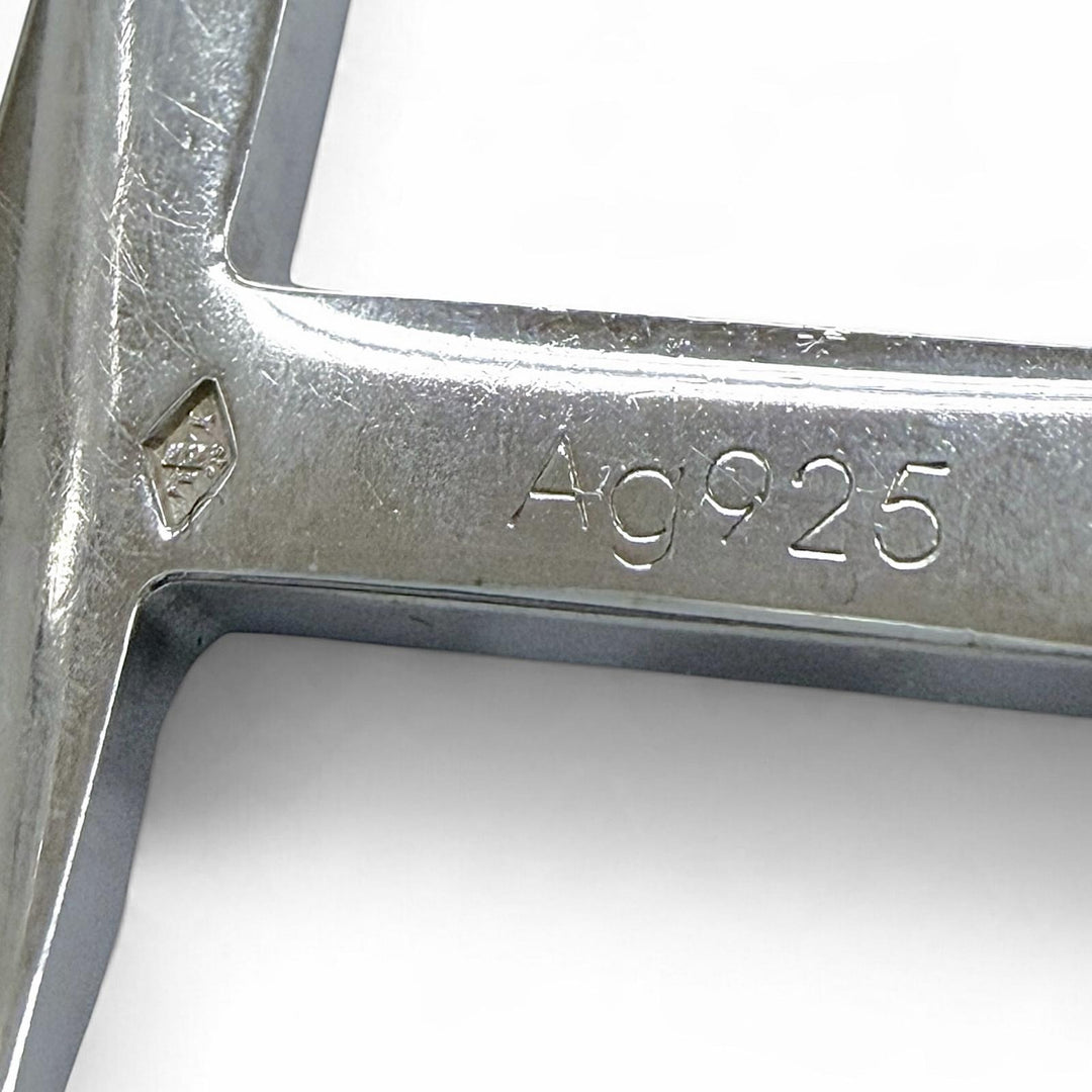 Great HERMES Money clip Api H logo bill clip Silver AG925 mens