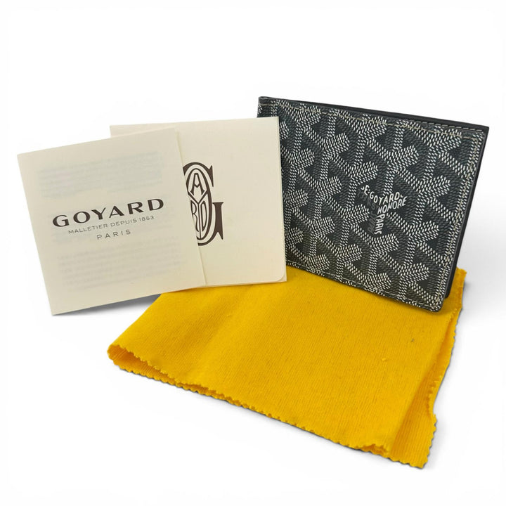 Pristine GOYARD Bifold Wallet SAINT THOMAS Herringbone Pattern Money Clip Women