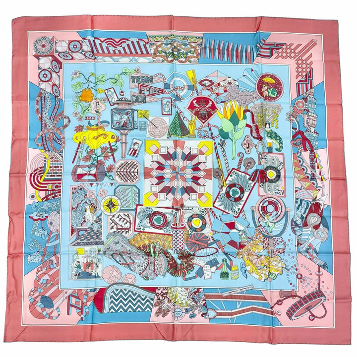Pristine HERMES scarf The Ombrelle and the Duels Kare 90 double face 903464S