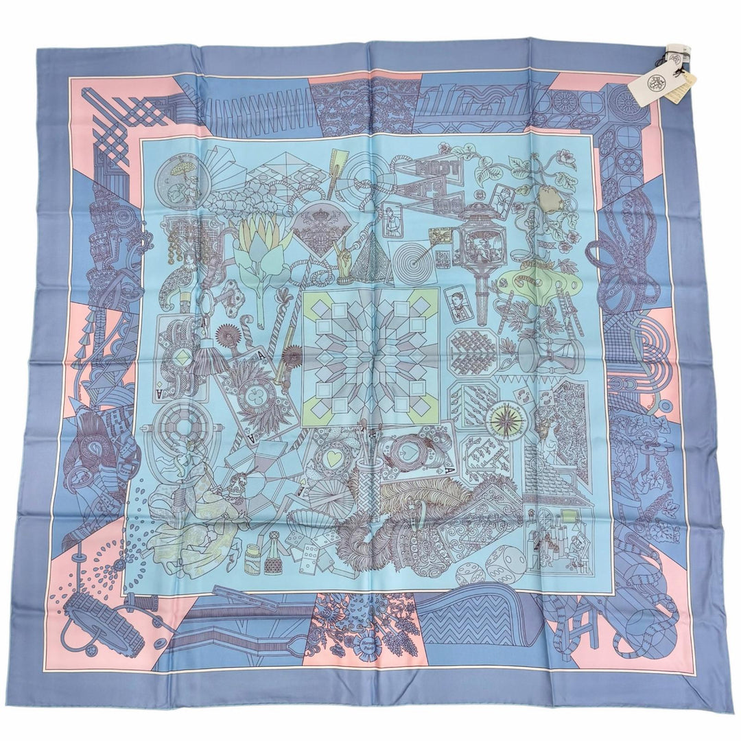 Pristine HERMES scarf The Ombrelle and the Duels Kare 90 double face 903464S