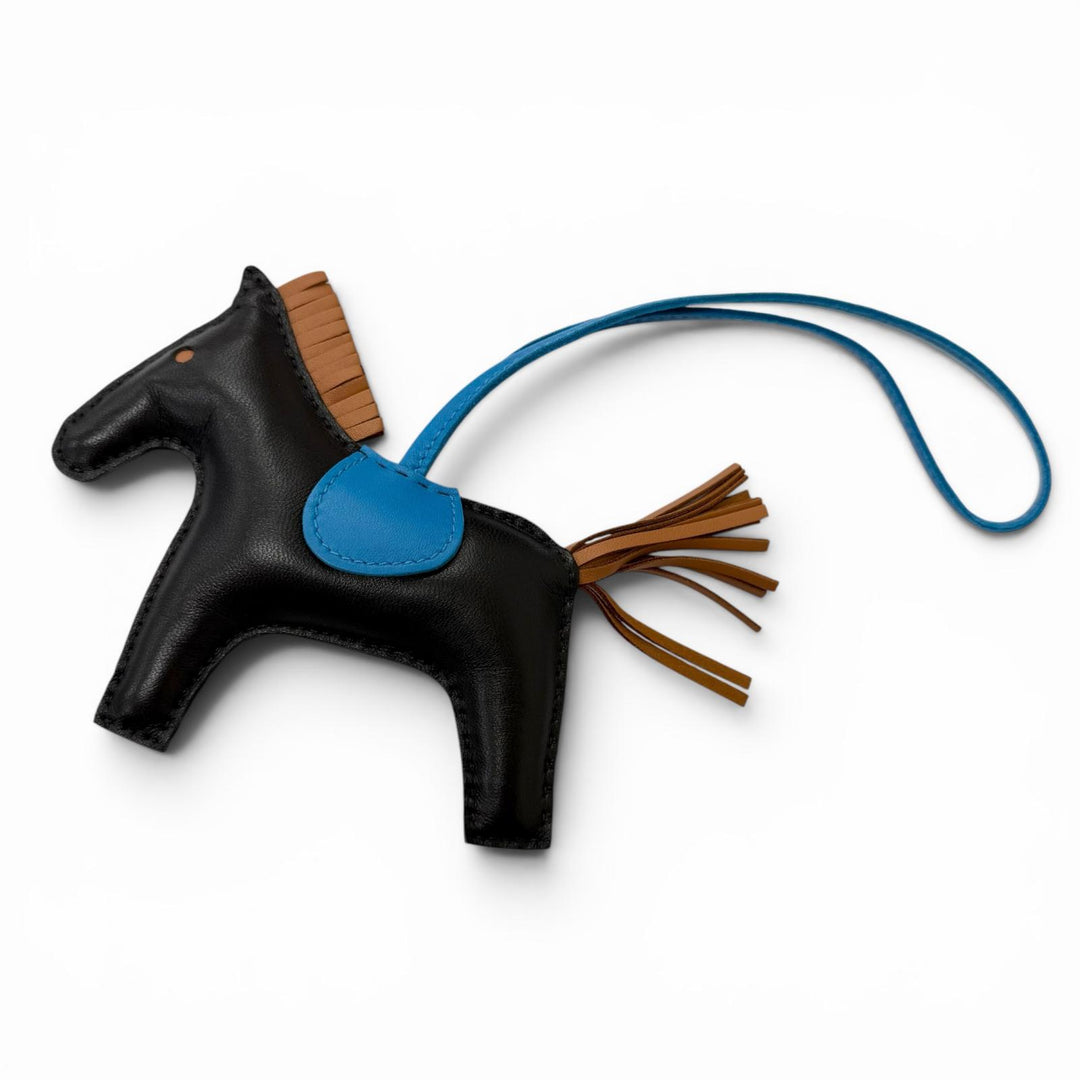 Excellent HERMES Bag charm Rodeo Charm MM black Anyo Miro mens