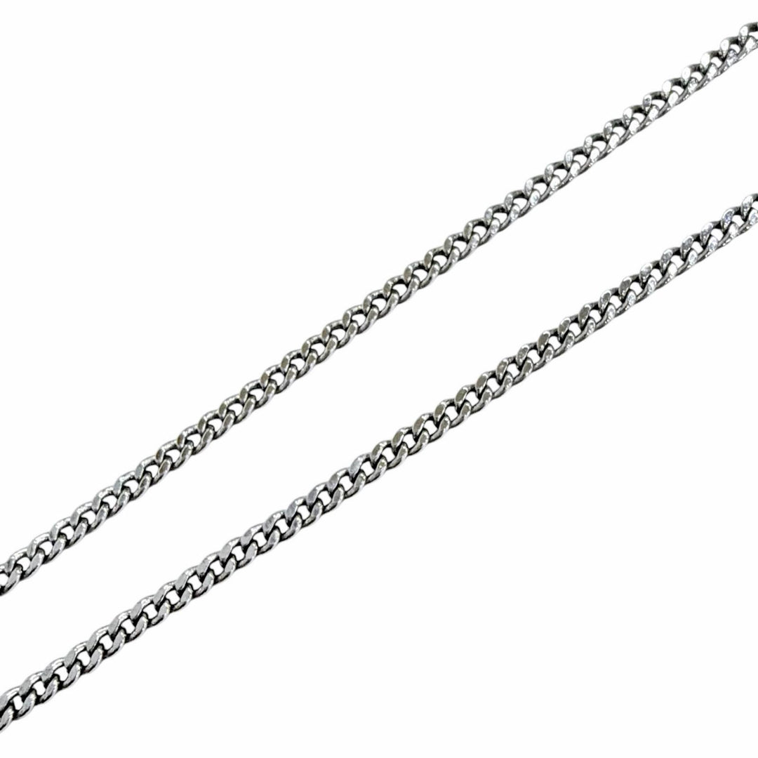 Excellent CELINE Necklace Triomphe Rhinestone Necklace Silver Women 460GB6BZI