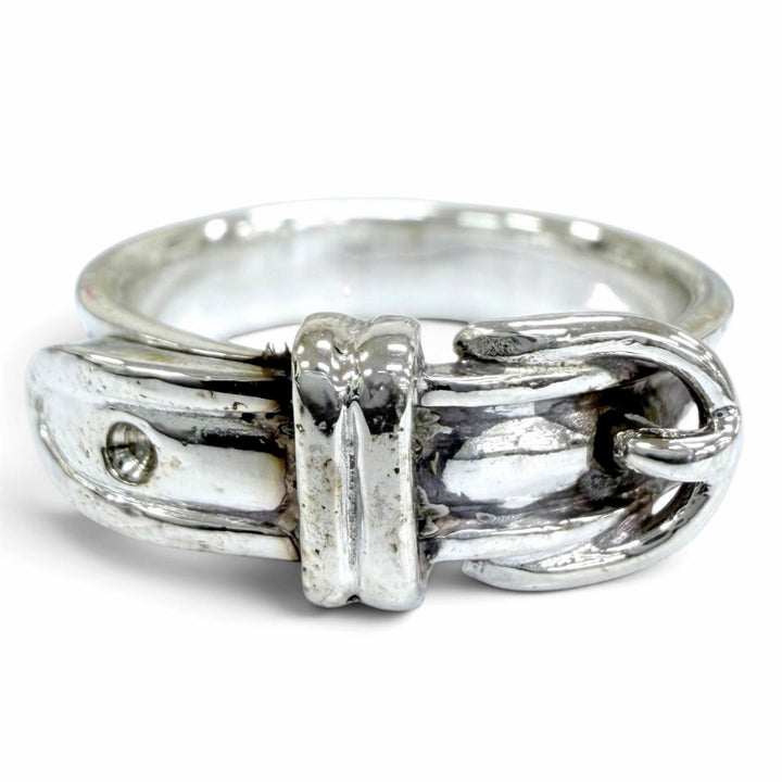 Excellent HERMES Ring ring Ceinture Belt Ring Accessories Silver 925 Women