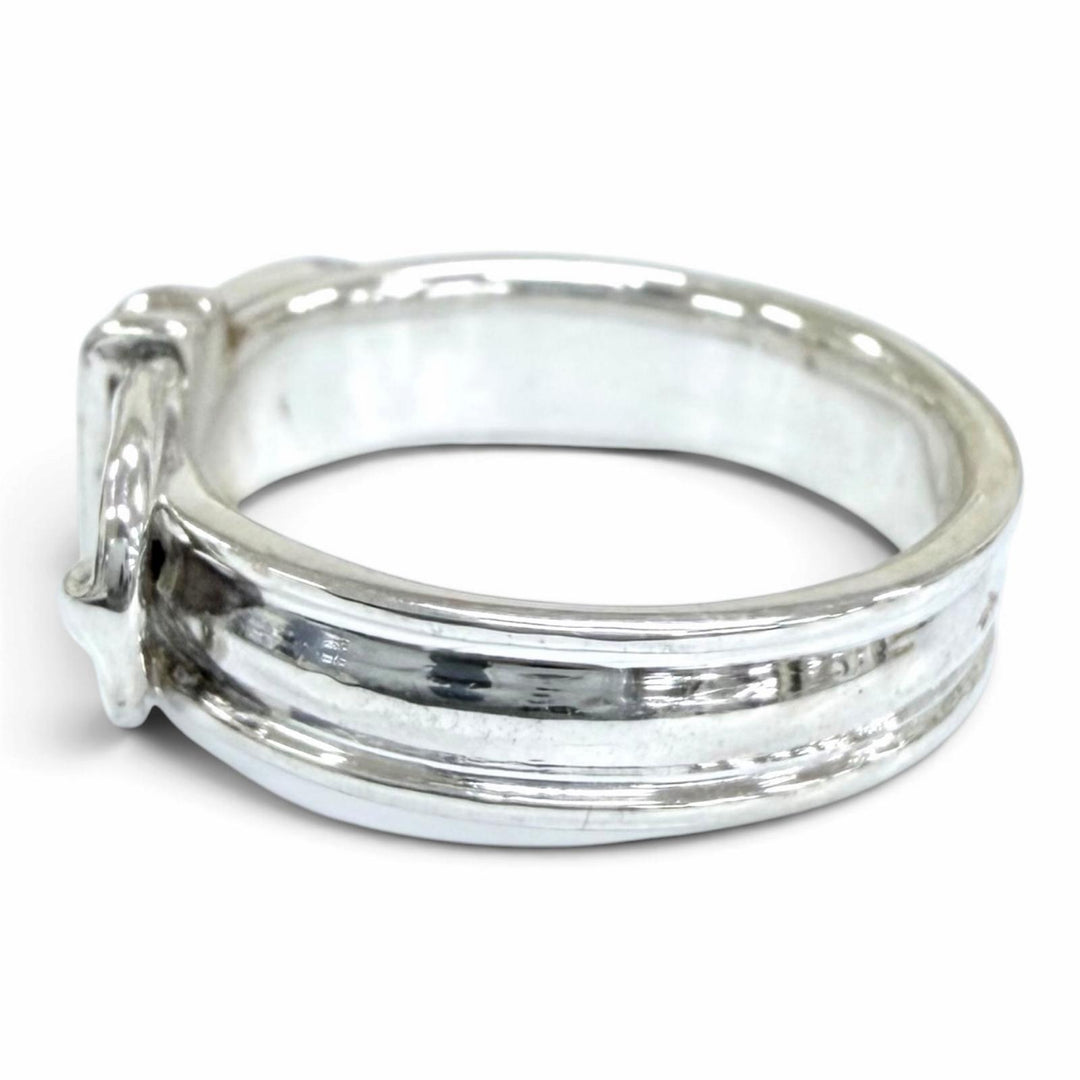 Excellent HERMES Ring ring Ceinture Belt Ring Accessories Silver 925 Women