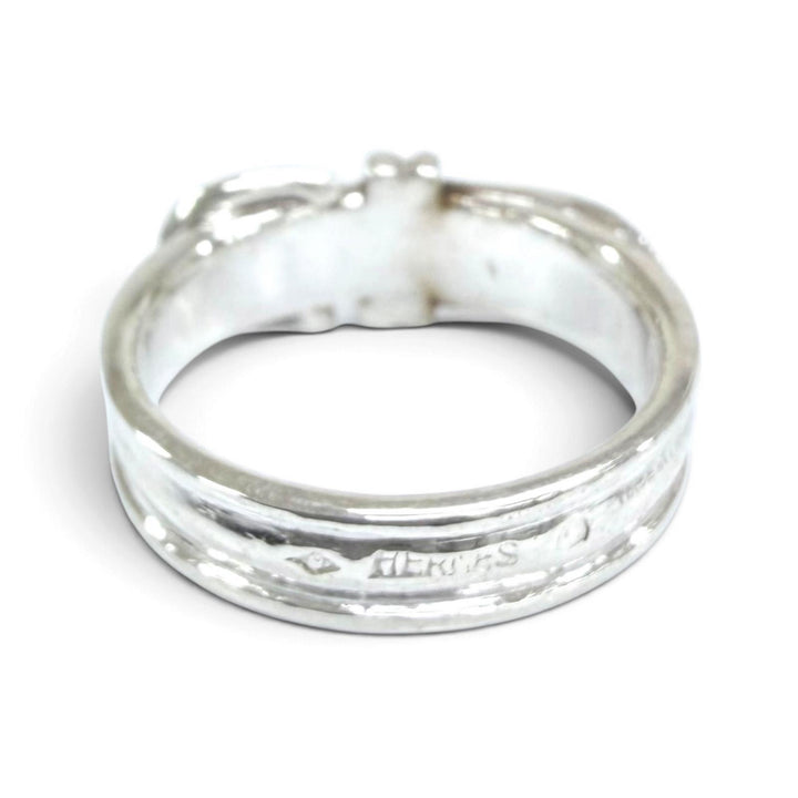 Excellent HERMES Ring ring Ceinture Belt Ring Accessories Silver 925 Women