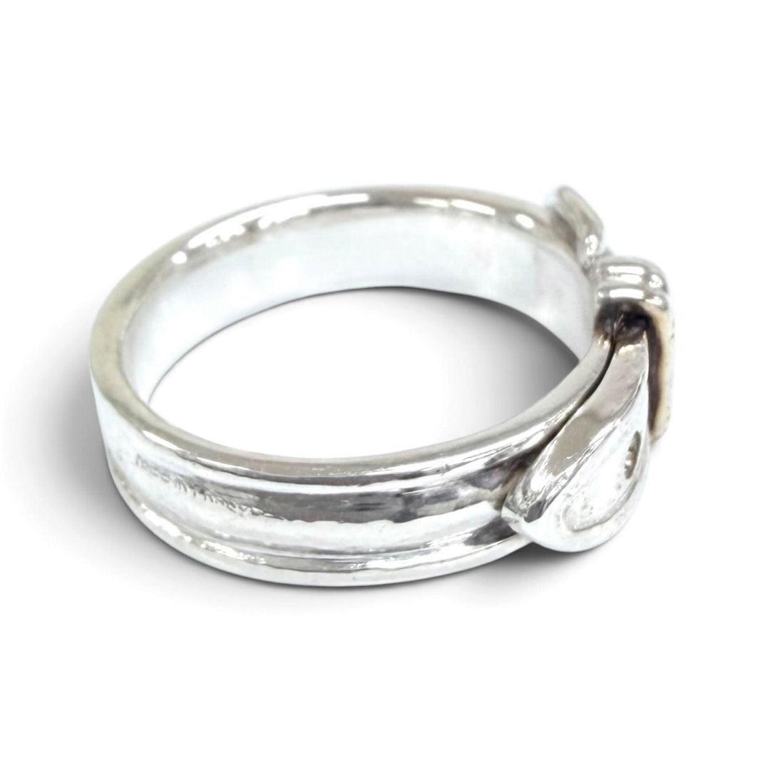 Excellent HERMES Ring ring Ceinture Belt Ring Accessories Silver 925 Women