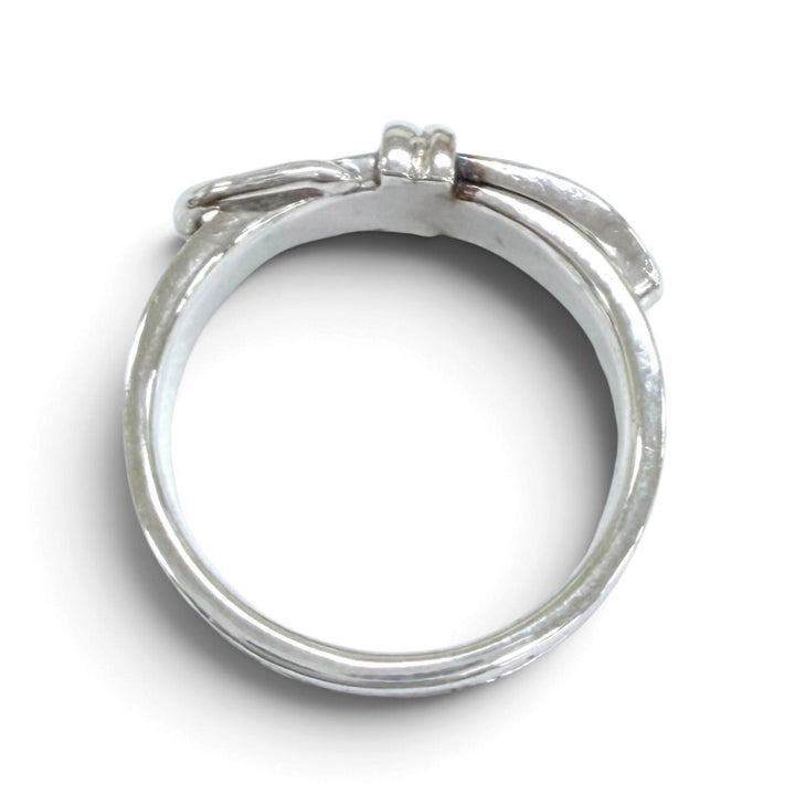 Excellent HERMES Ring ring Ceinture Belt Ring Accessories Silver 925 Women