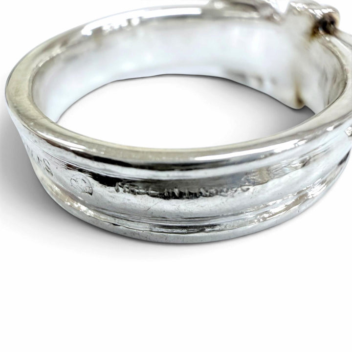 Excellent HERMES Ring ring Ceinture Belt Ring Accessories Silver 925 Women