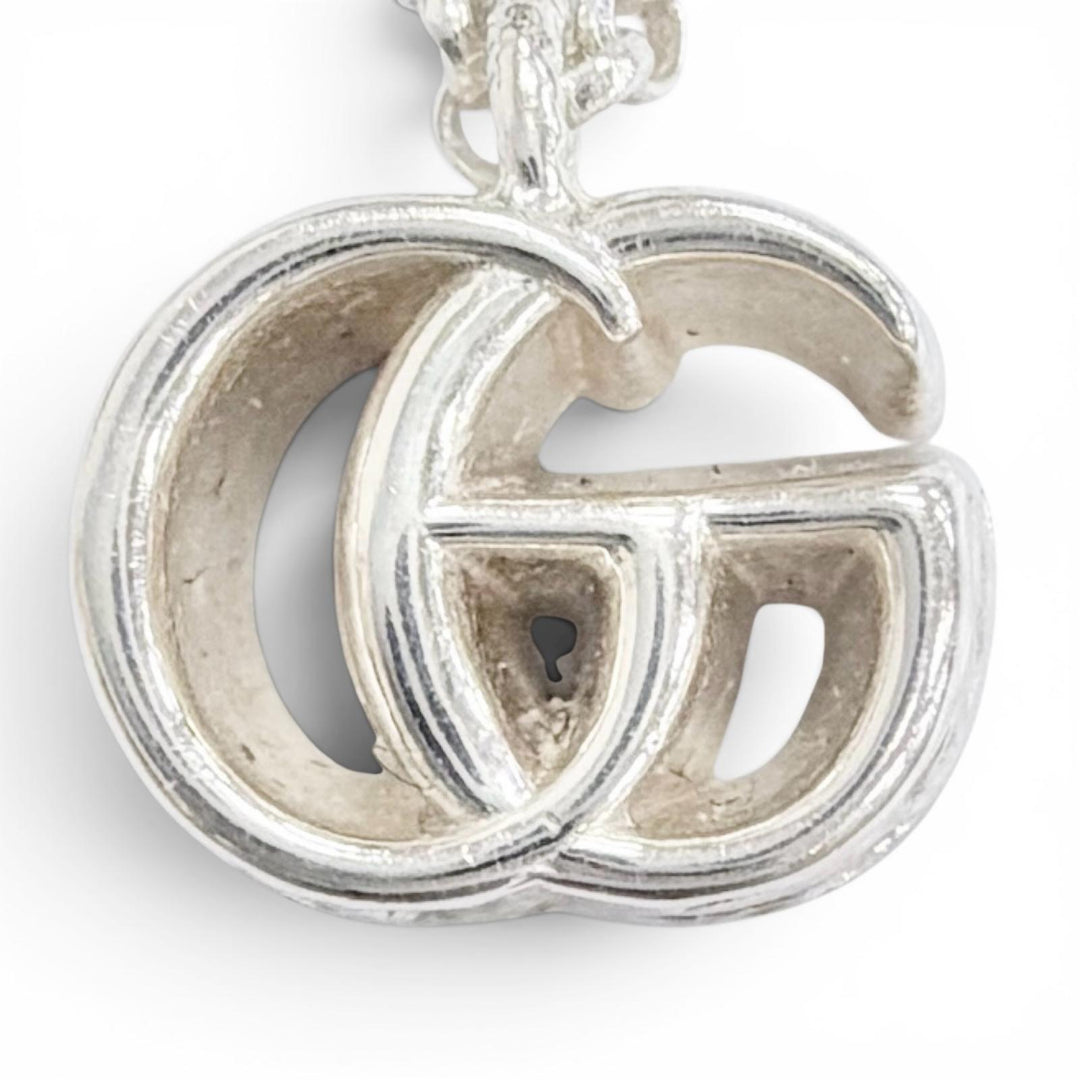 Excellent GUCCI Necklace Double G Necklace Silver 925 Women 770724