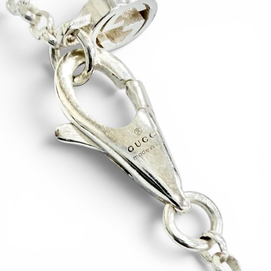 Excellent GUCCI Necklace Double G Necklace Silver 925 Women 770724