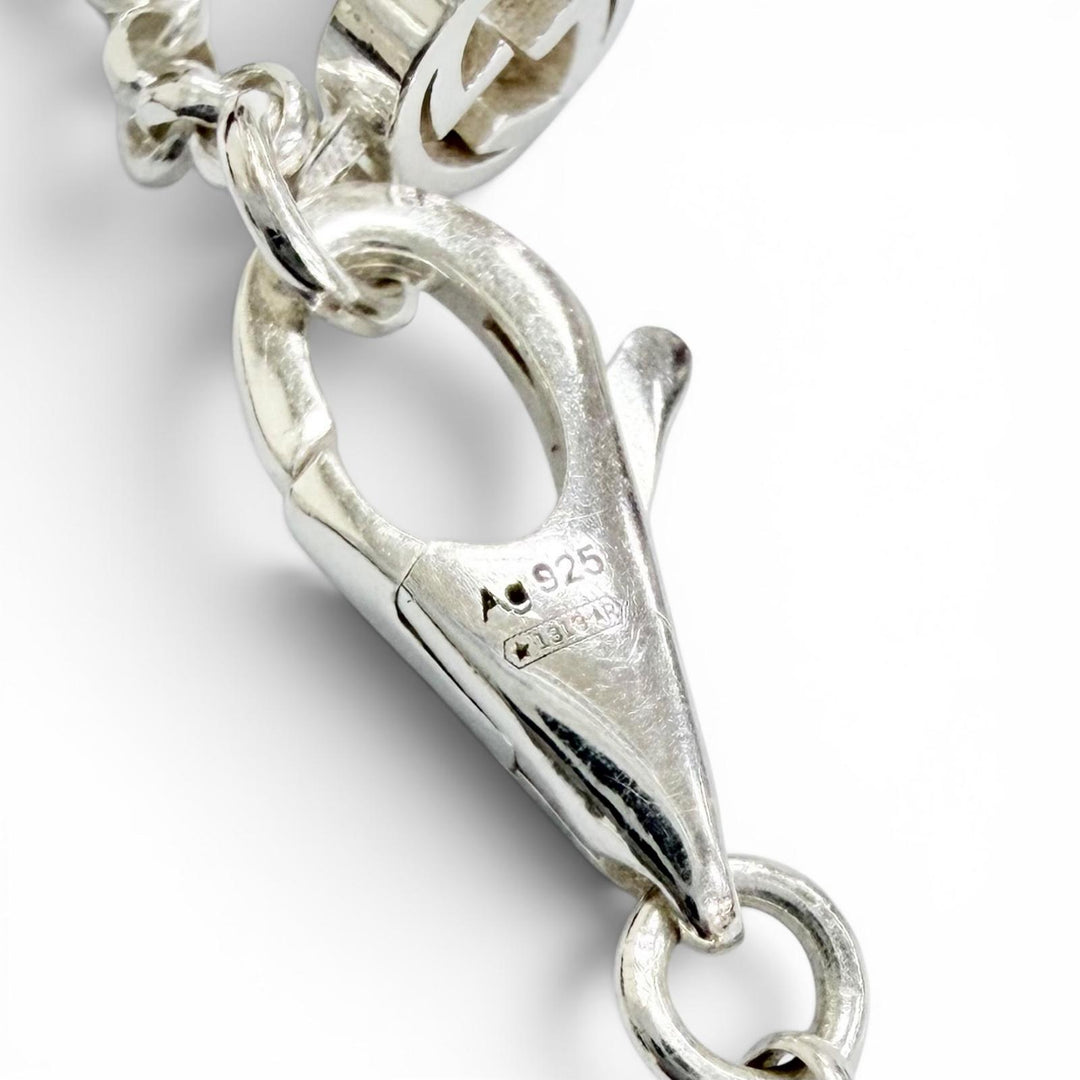 Excellent GUCCI Necklace Double G Necklace Silver 925 Women 770724