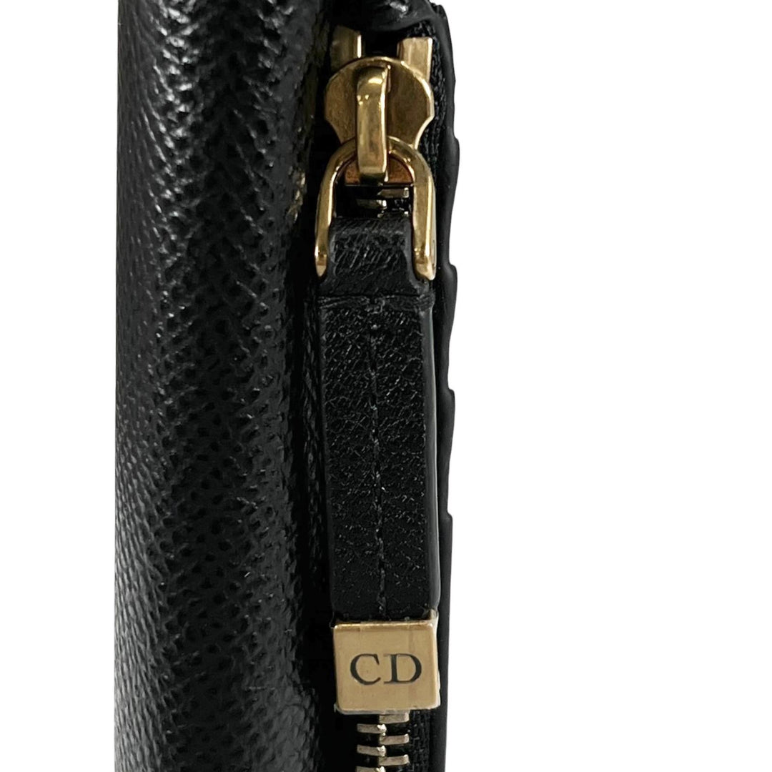 Excellent Christian Dior Coin case SADDLE Cosmos zip card holder S5692CCEH