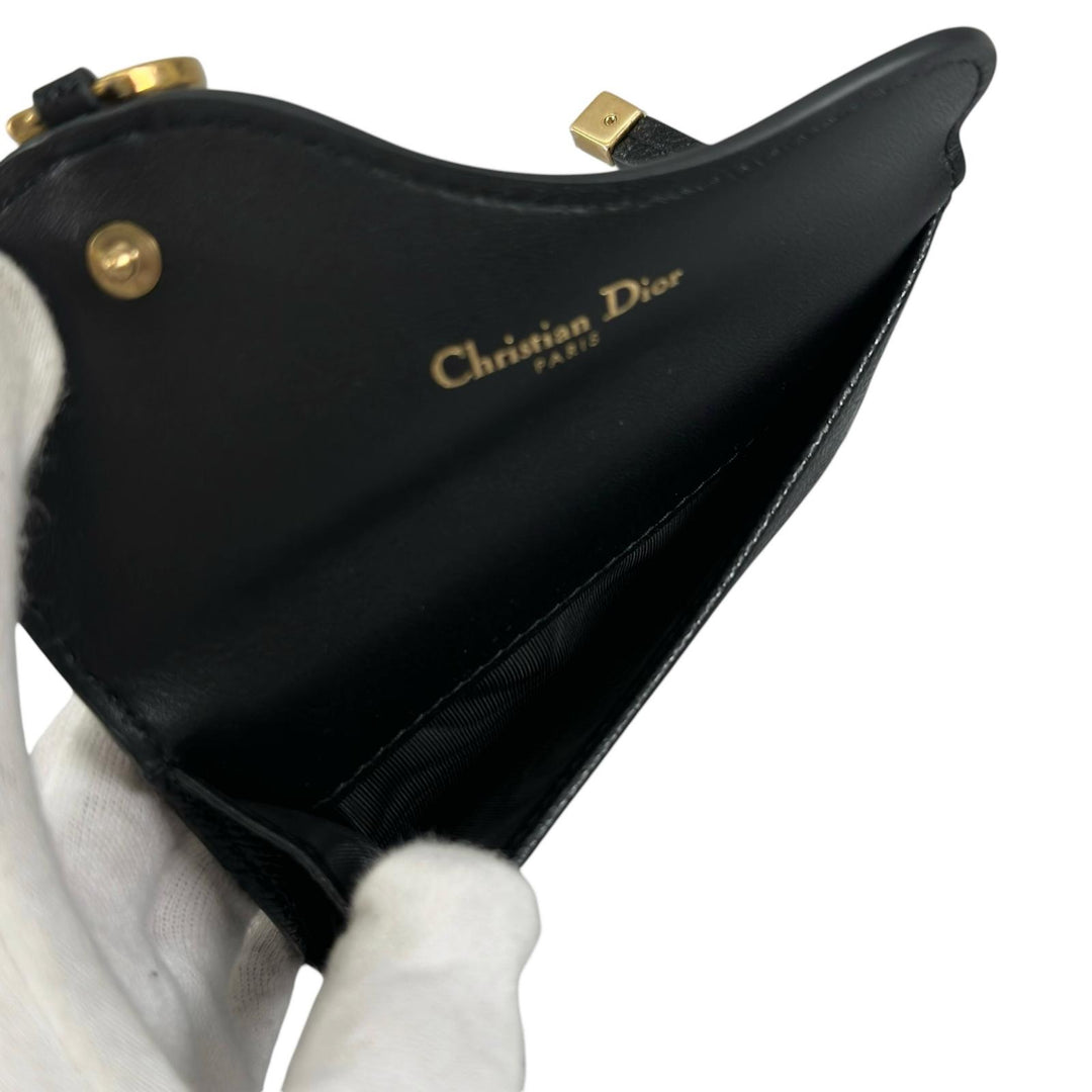 Excellent Christian Dior Coin case SADDLE Cosmos zip card holder S5692CCEH