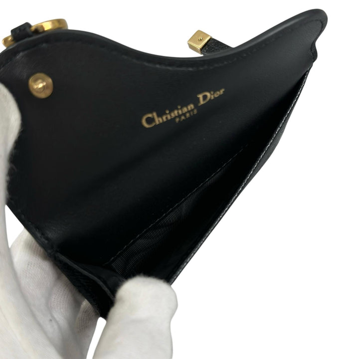 Excellent Christian Dior Coin case SADDLE Cosmos zip card holder S5692CCEH