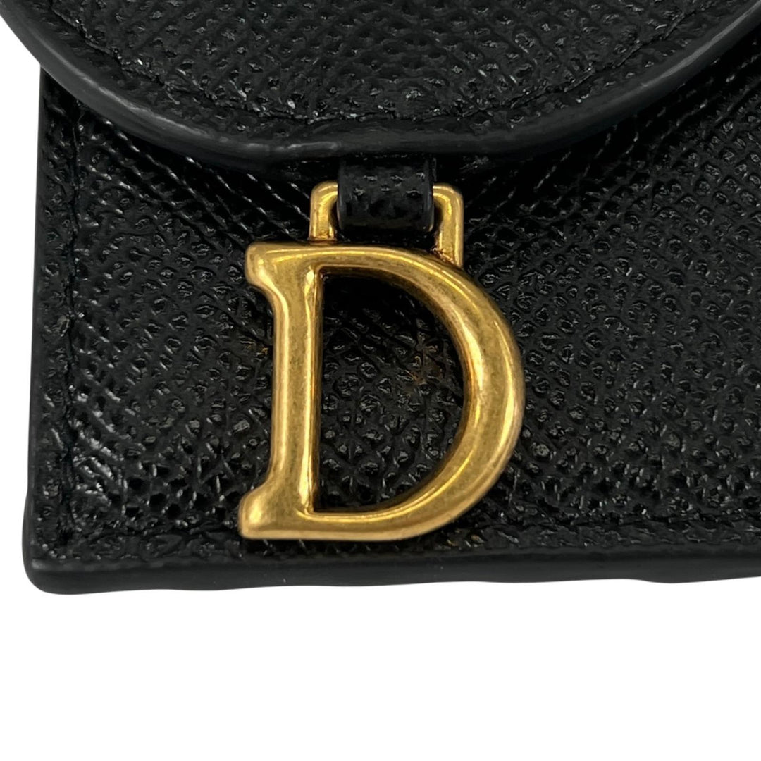 Excellent Christian Dior Coin case SADDLE Cosmos zip card holder S5692CCEH