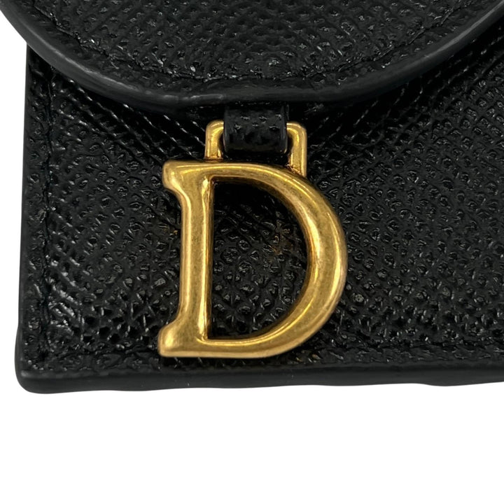 Excellent Christian Dior Coin case SADDLE Cosmos zip card holder S5692CCEH