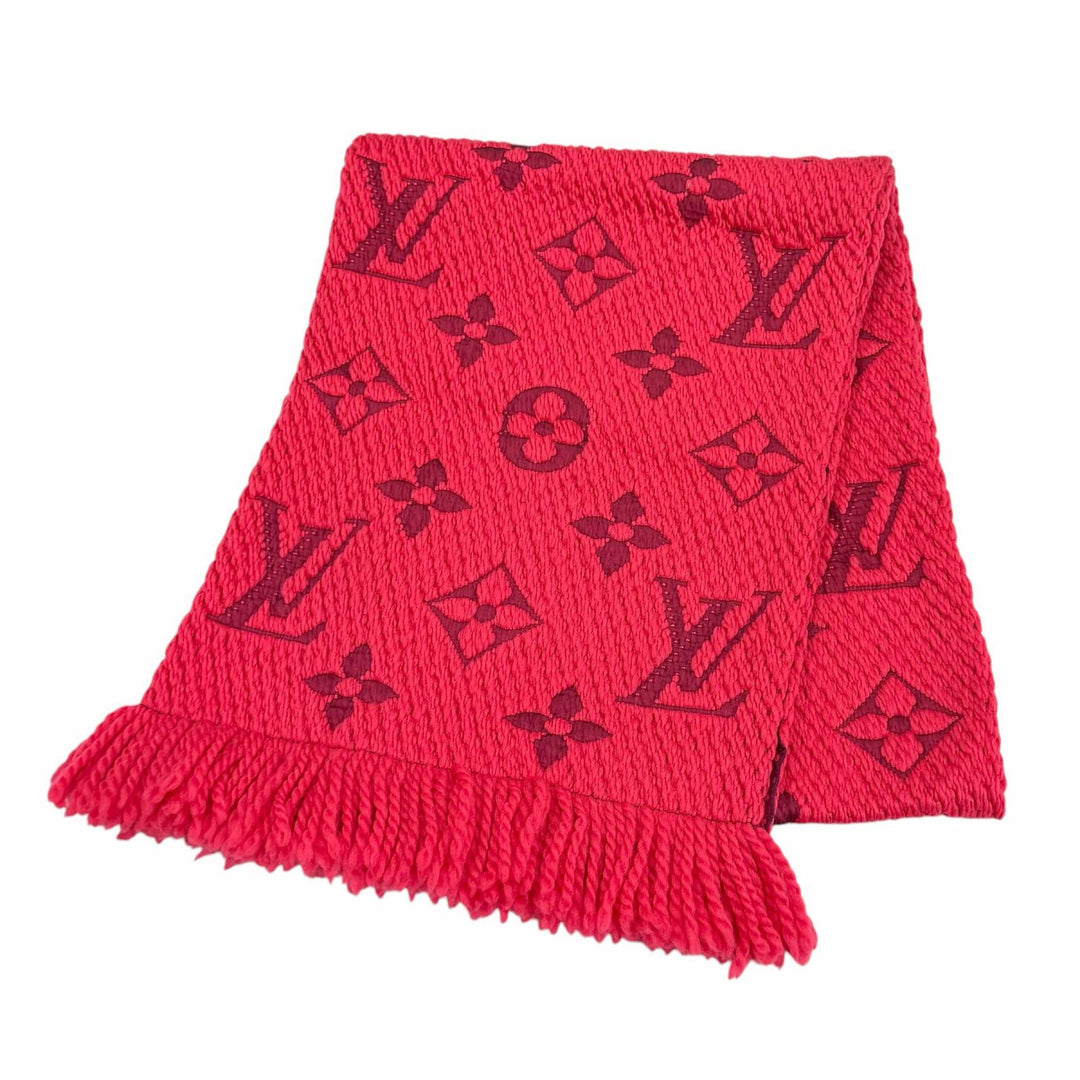 Great LOUIS VUITTON Scarf Escalp Logo Mania With fringe wool Women M78769