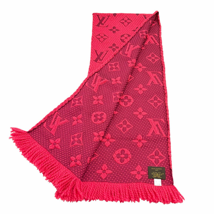 Great LOUIS VUITTON Scarf Escalp Logo Mania With fringe wool Women M78769