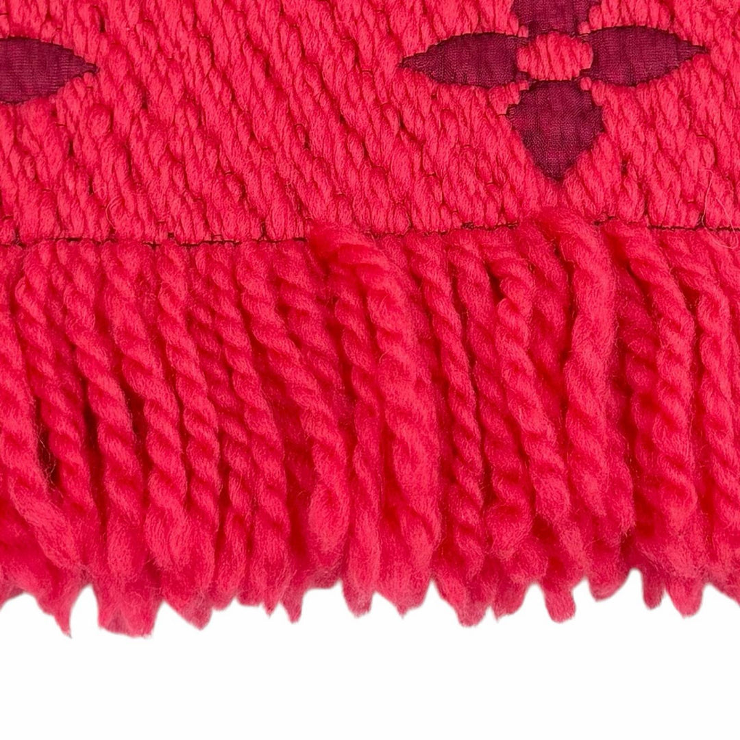 Great LOUIS VUITTON Scarf Escalp Logo Mania With fringe wool Women M78769