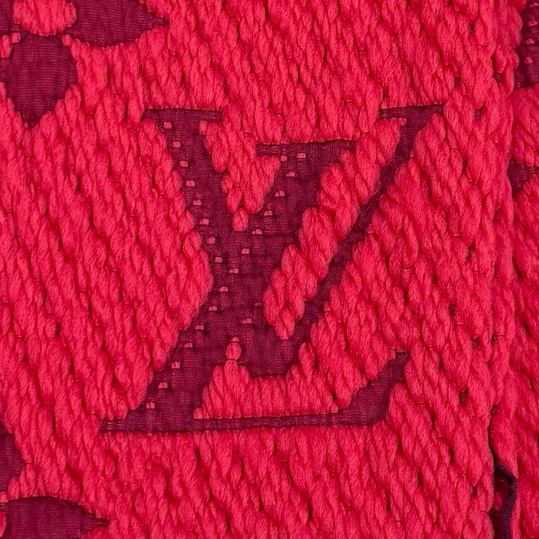 Great LOUIS VUITTON Scarf Escalp Logo Mania With fringe wool Women M78769
