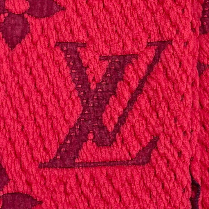 Great LOUIS VUITTON Scarf Escalp Logo Mania With fringe wool Women M78769