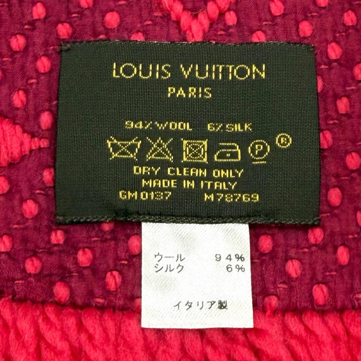 Great LOUIS VUITTON Scarf Escalp Logo Mania With fringe wool Women M78769