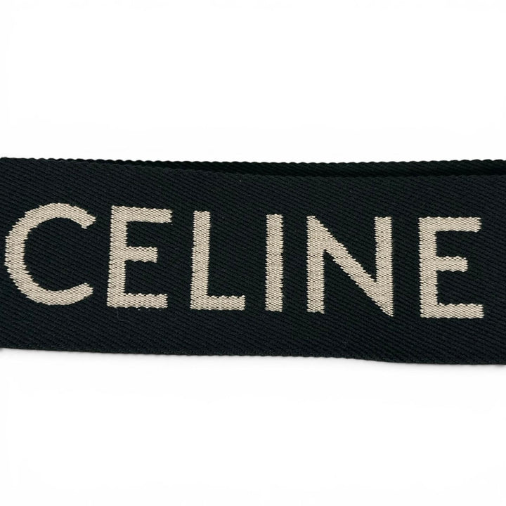 Great CELINE Shoulder strap Current model CELINE Jacquard Short Strap black